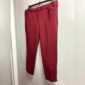 EUC White House Black Market Dark Red/Maroon Slim Ankle Dress Pants Women’s 14